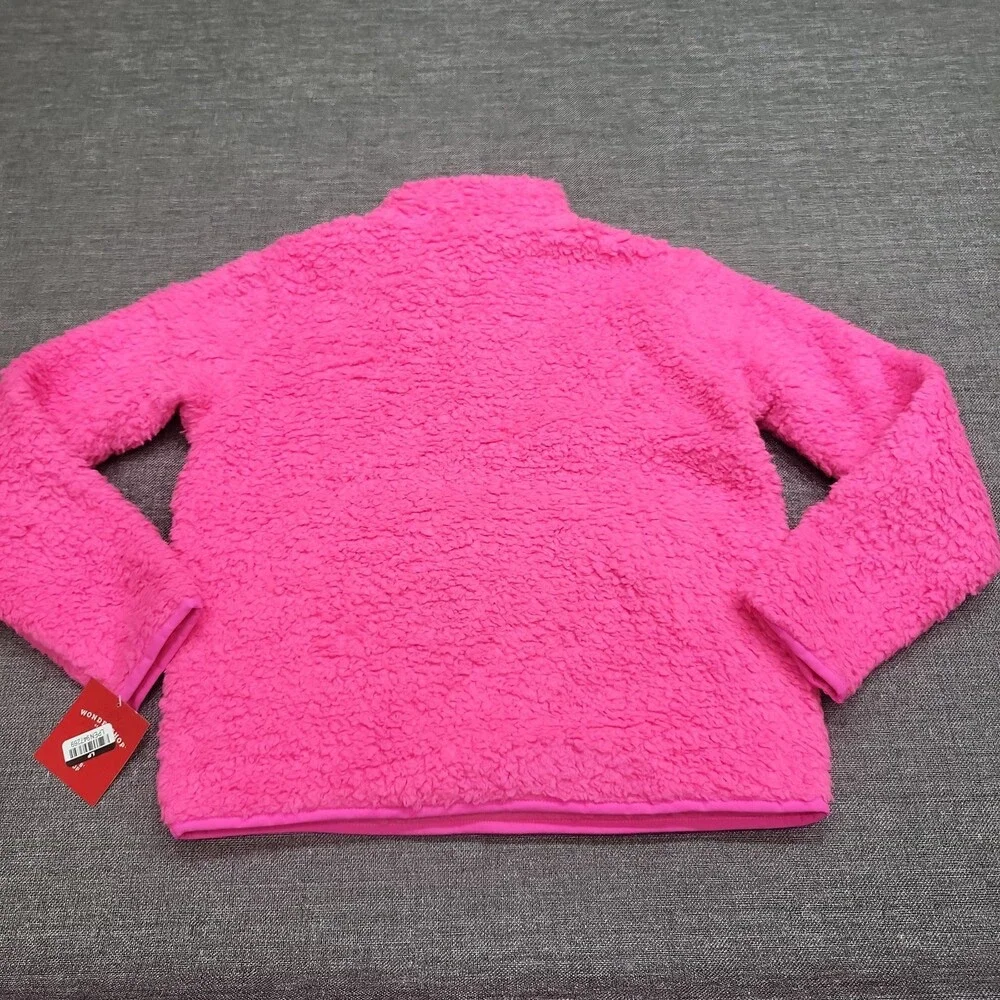 Kids Faux Shearling Half Zip Up Pajama Pullover - Wondershop Size Large 10/12